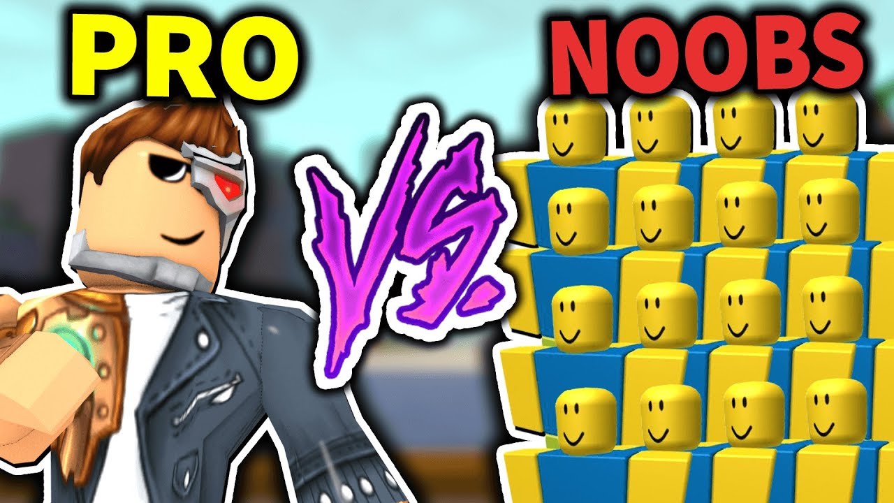 1 FLOOD ESCAPE PRO vs 40 NOOBS... survive the LONGEST to win ROBUX!! (Roblox)
