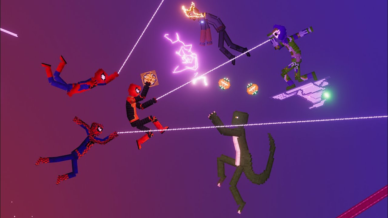 SPIDERMAN FIGHTS ALL ENEMIES from No Way Home to People Playground!