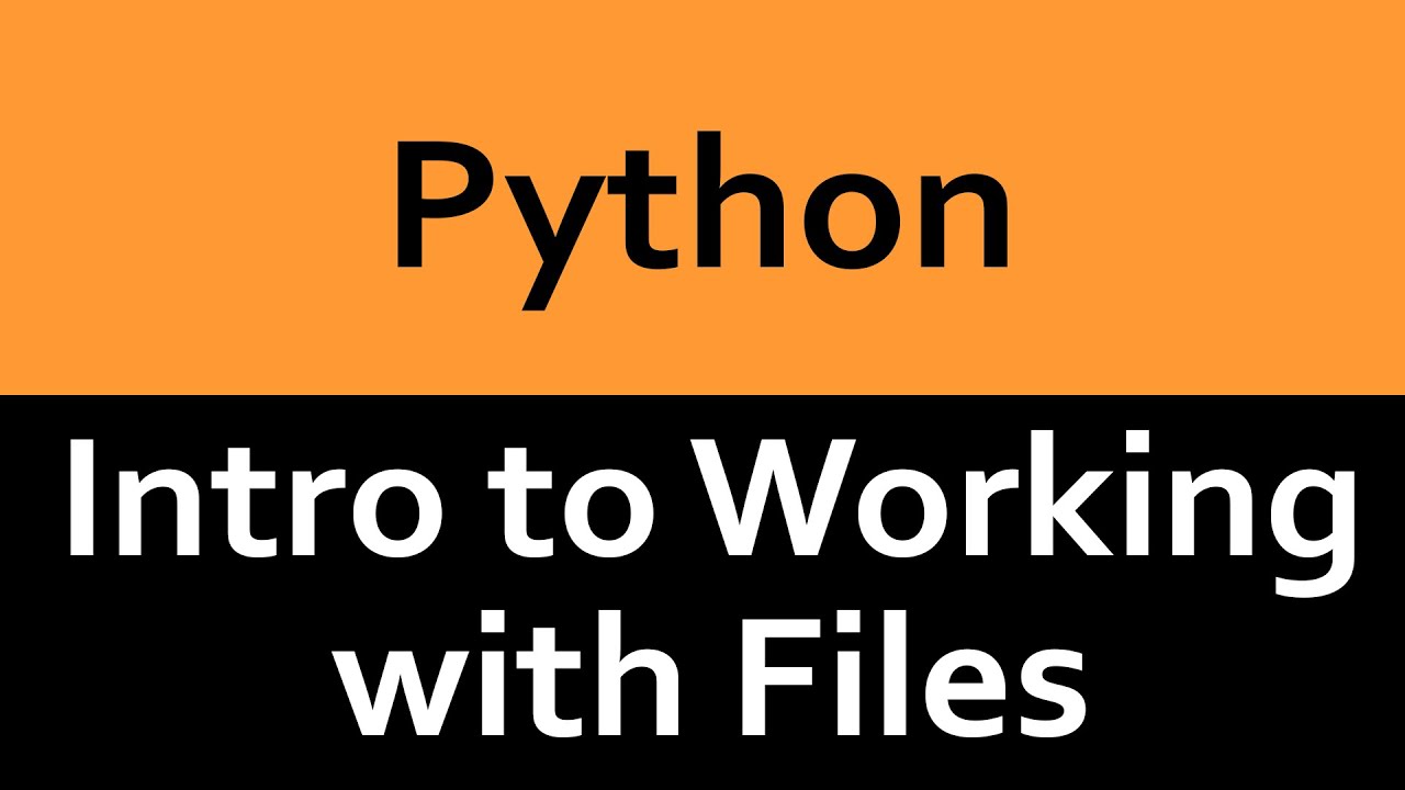 An Intro to Working with Files in Python