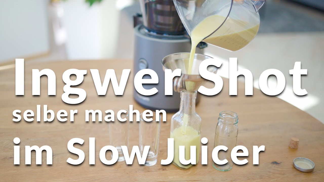 Ingwer Shot selber machen im Slow Juicer