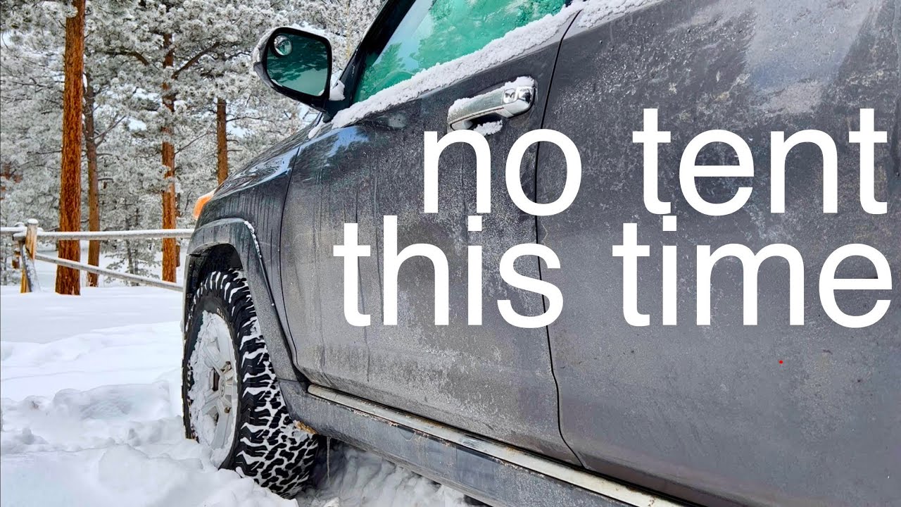 Winter 4Runner Camping in Colorado | Adventure Couple SUV Camping in Snow and Cold Weather