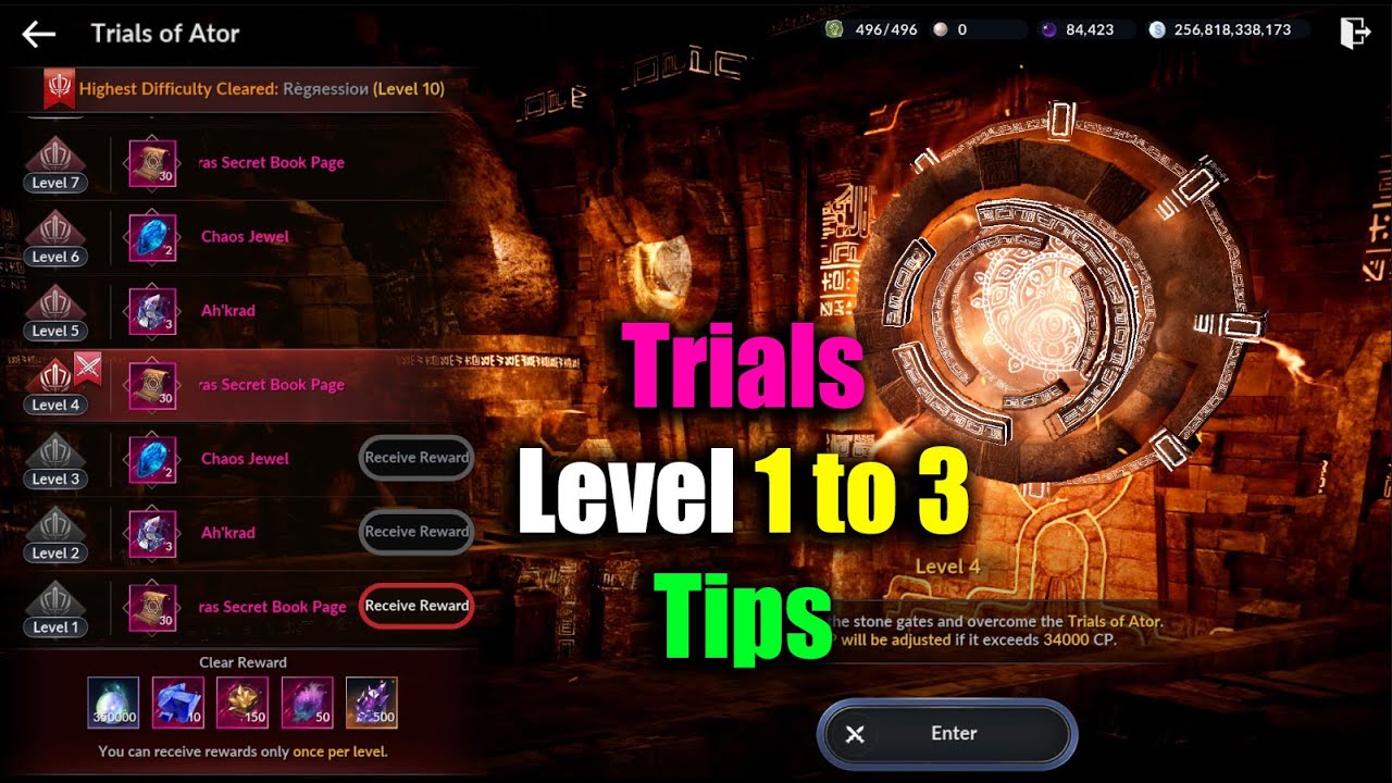 Black Desert Mobile Trials Level 1 to 3 Tips