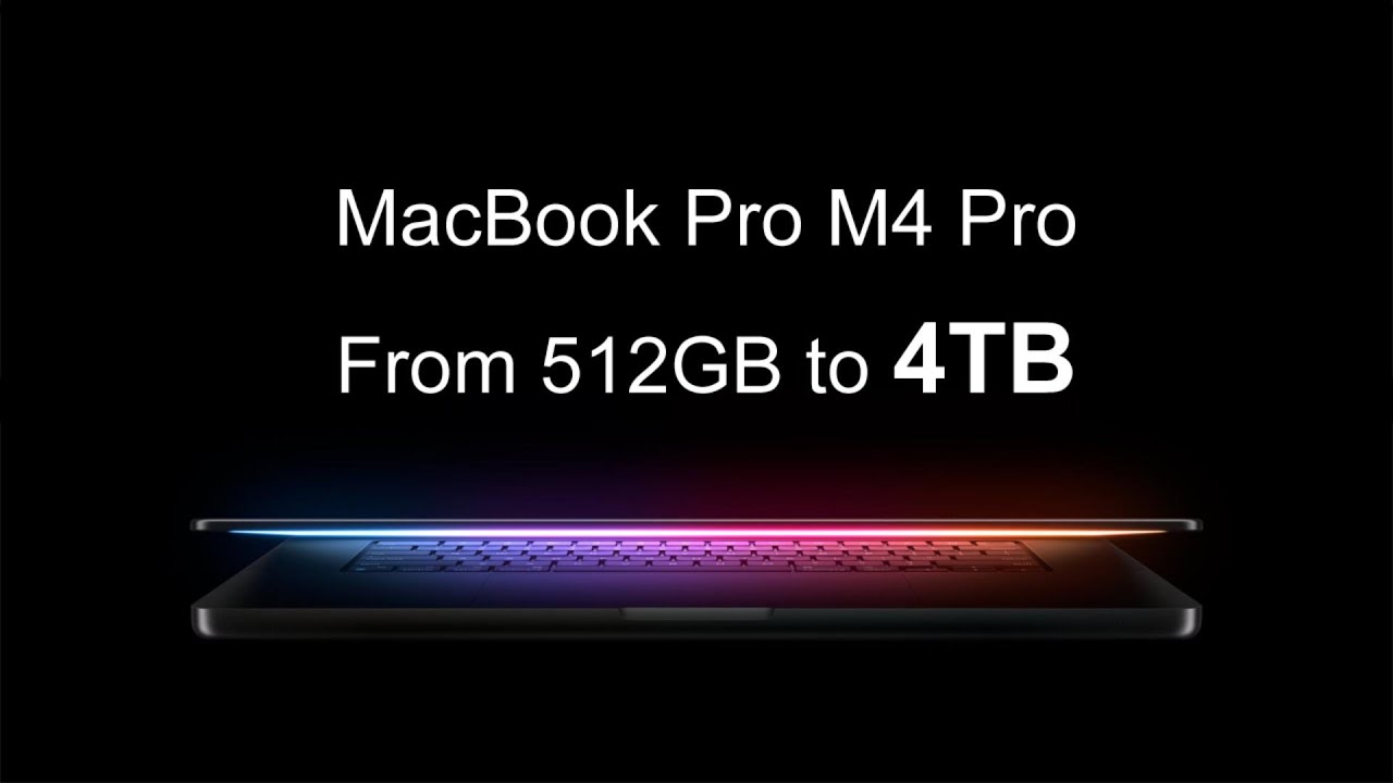 Macbook Pro M4 Pro upgrade storage ssd capacity from 512GB to 4TB