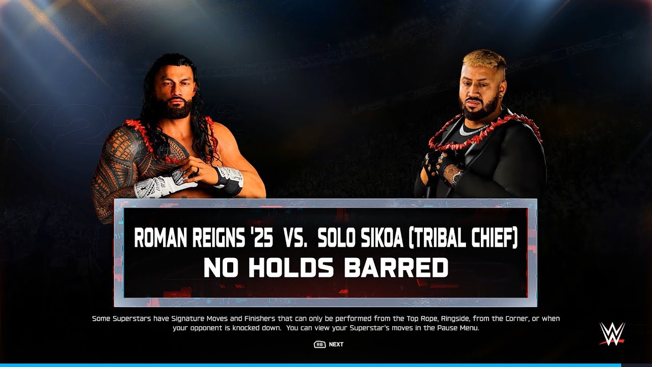 WWE 2K25 - ROMAN REIGNS VS SOLO SIKOA || WHO'S THE OG TRIBAL CHIEF || PS5 PRO 4K60 ||