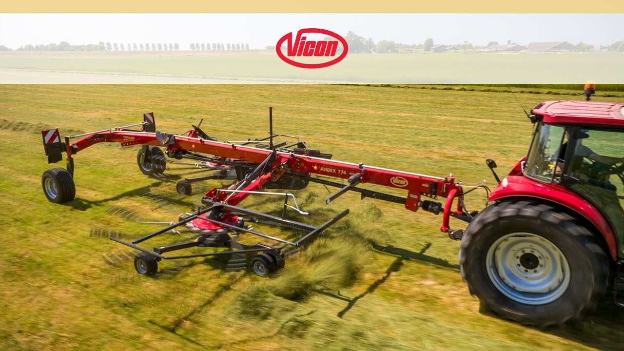 Vicon Andex 774 -Heavy Duty Side delivery Rake