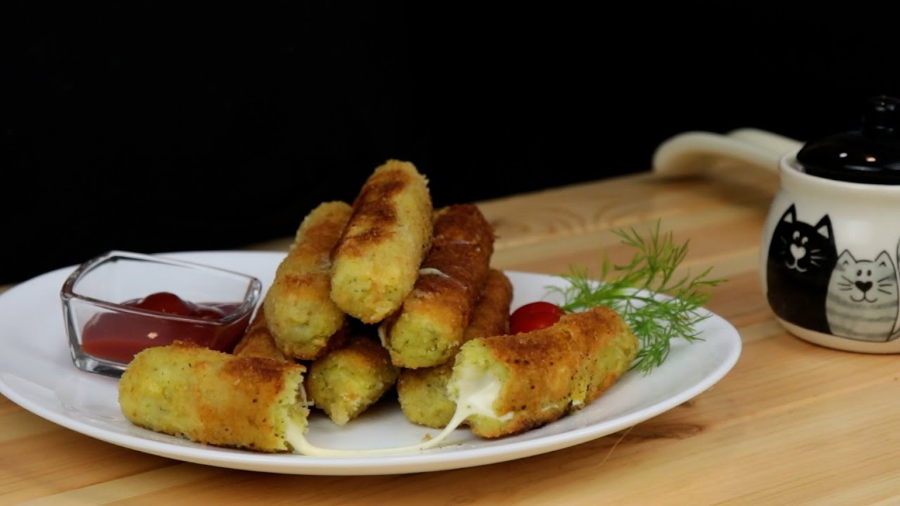 Картофельные сырные палочки! Хрустящий снаружи, сливочный внутри Очень вкусно. #Сыр #Картофель #ASMR