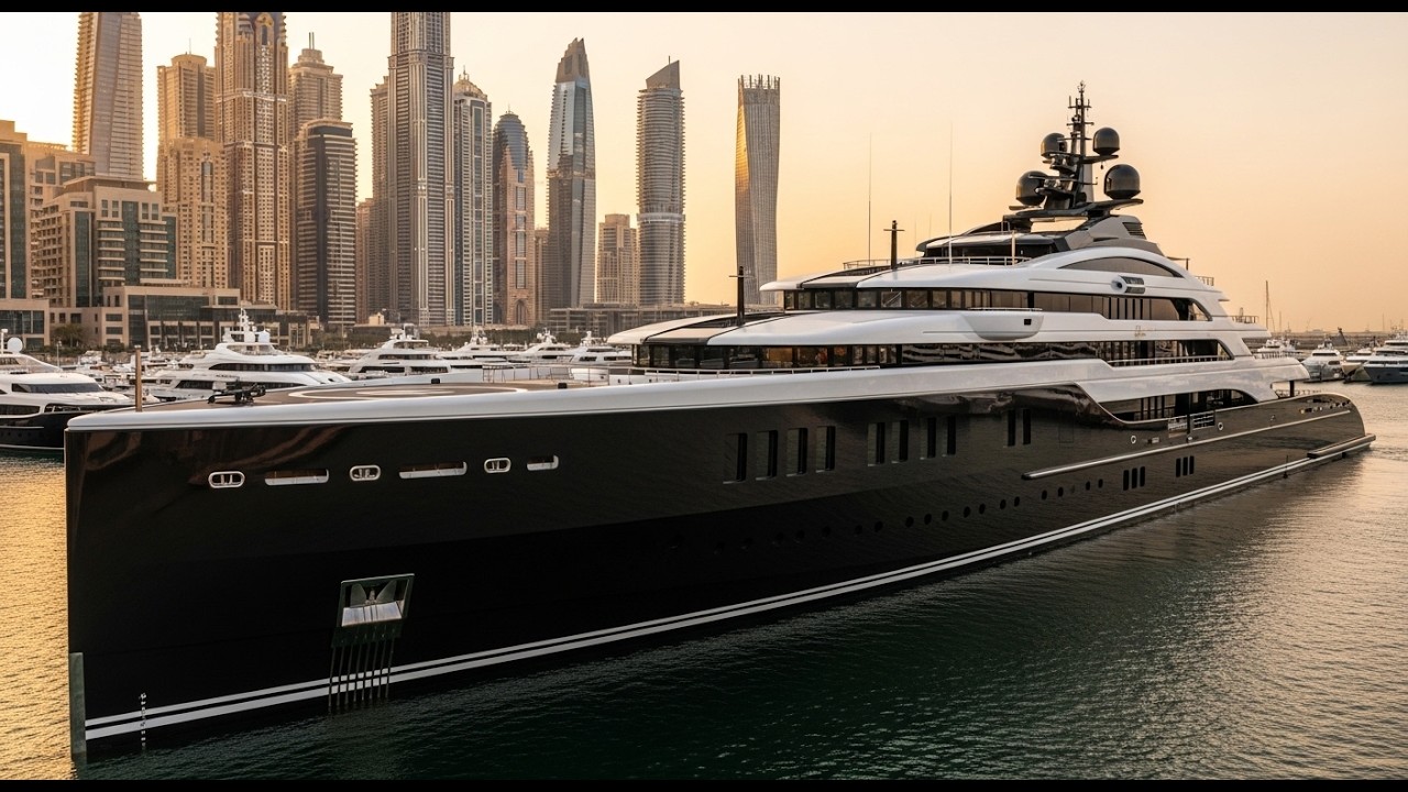 Billionaire's Paradise  $500M Superyacht with GARAGE FULL OF CARS 🚢🚢