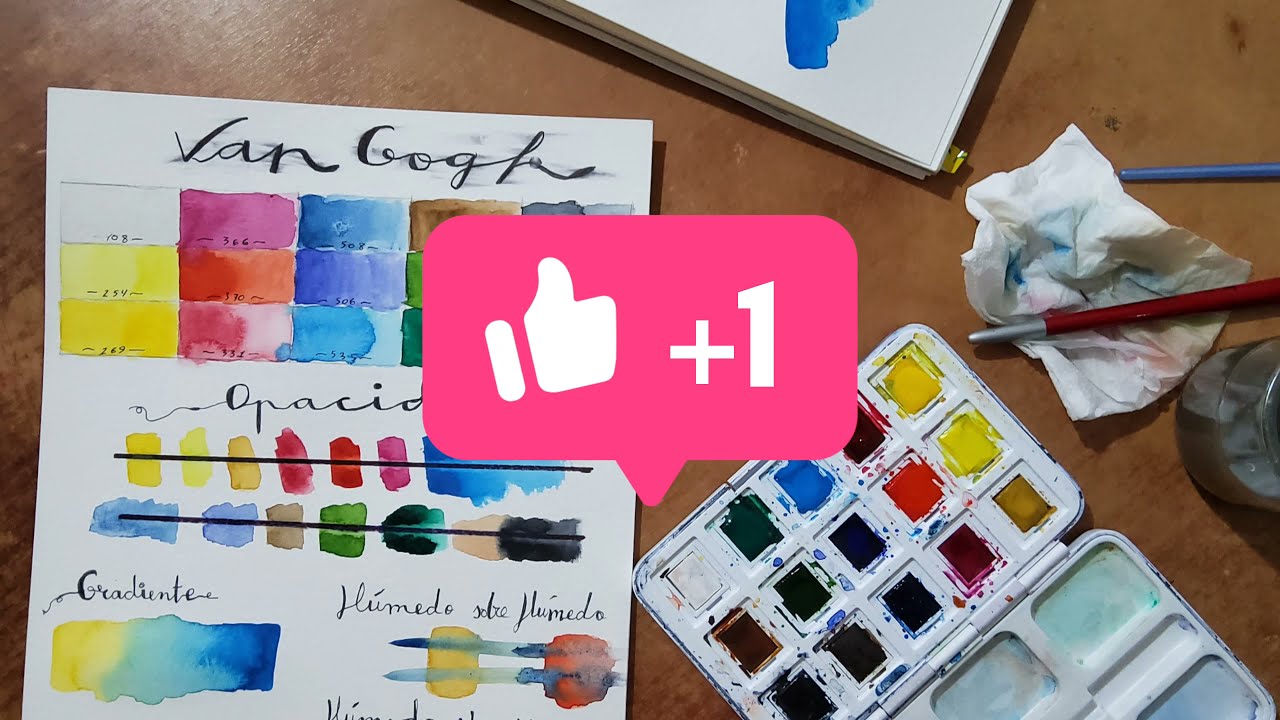Acuarelas Van Gogh 12+3 | Swatches | Review I Acuarela para principiantes