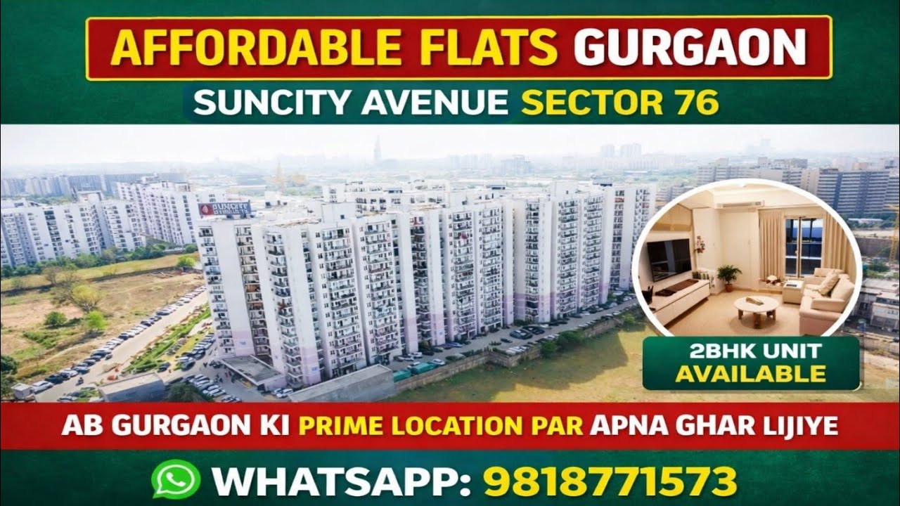 SUNCITY AVENUE SECTOR 76  GURGAON | 9818771573 | #affordable #flat (@Moneytalkofficial1 )