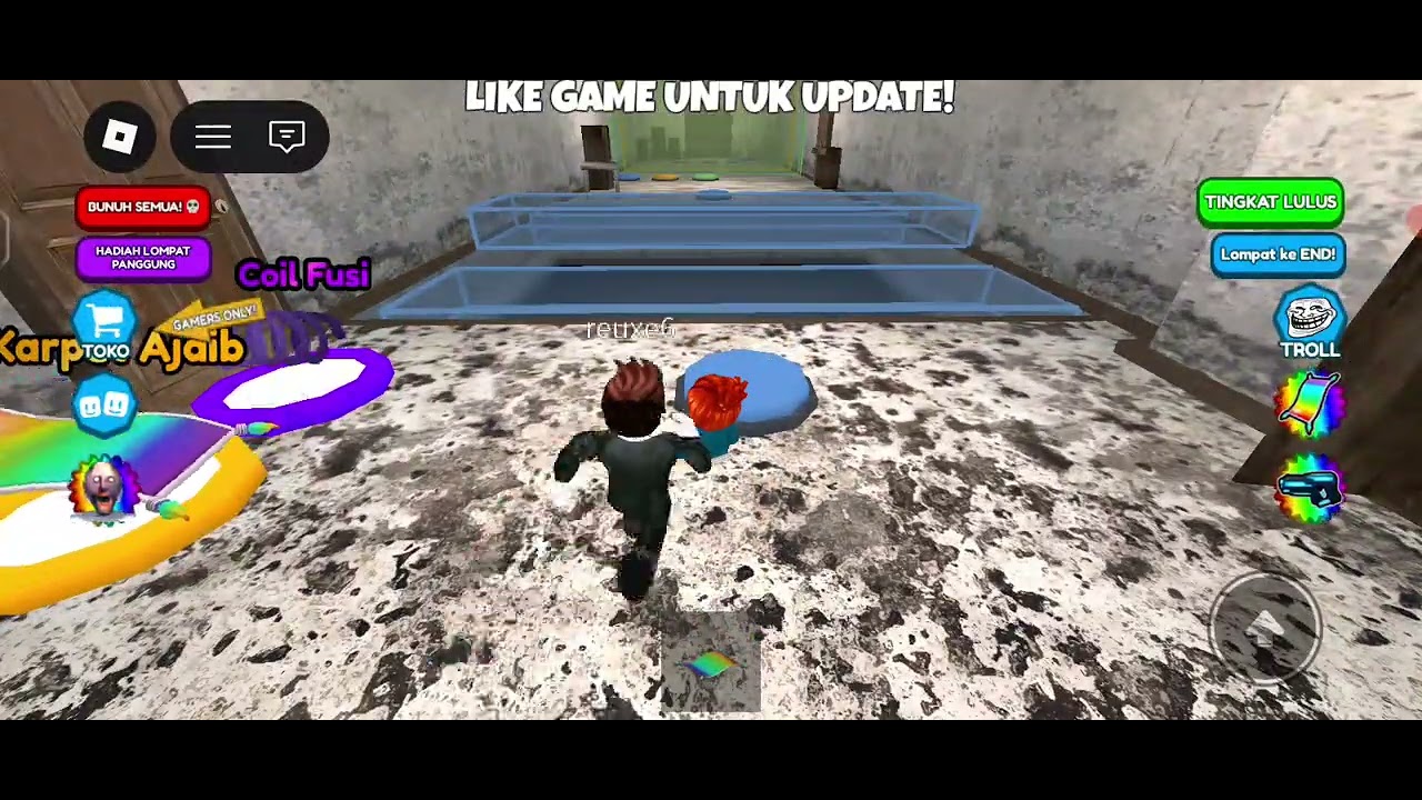Rintangan di rumah Granny di roblox 