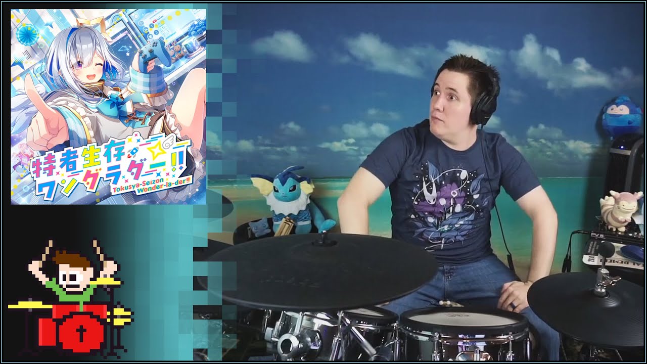Reacting To Amane Kanata's  特者生存ワンダラダー!! On Drums!