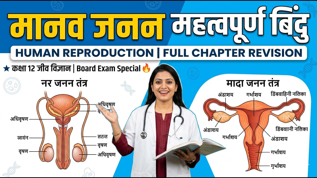 Class 12th Biology chapter - 2 मानव जनन (human reproduction)Topic - महत्वपूर्ण बिंदु