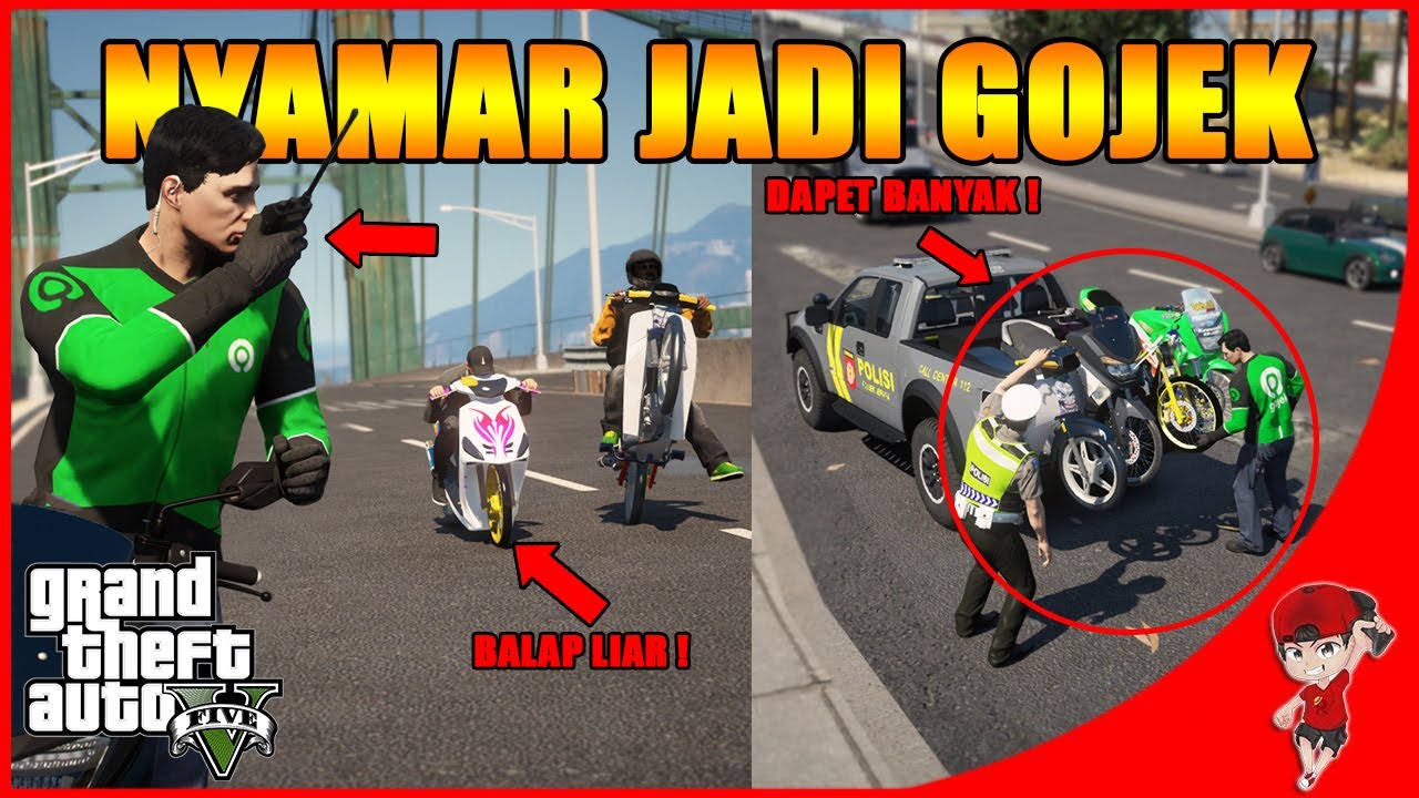 SERU ! POLISI MENYAMAR JADI GOJEK ! DAPET MOTOR BANYAK BANGET wkwkwk