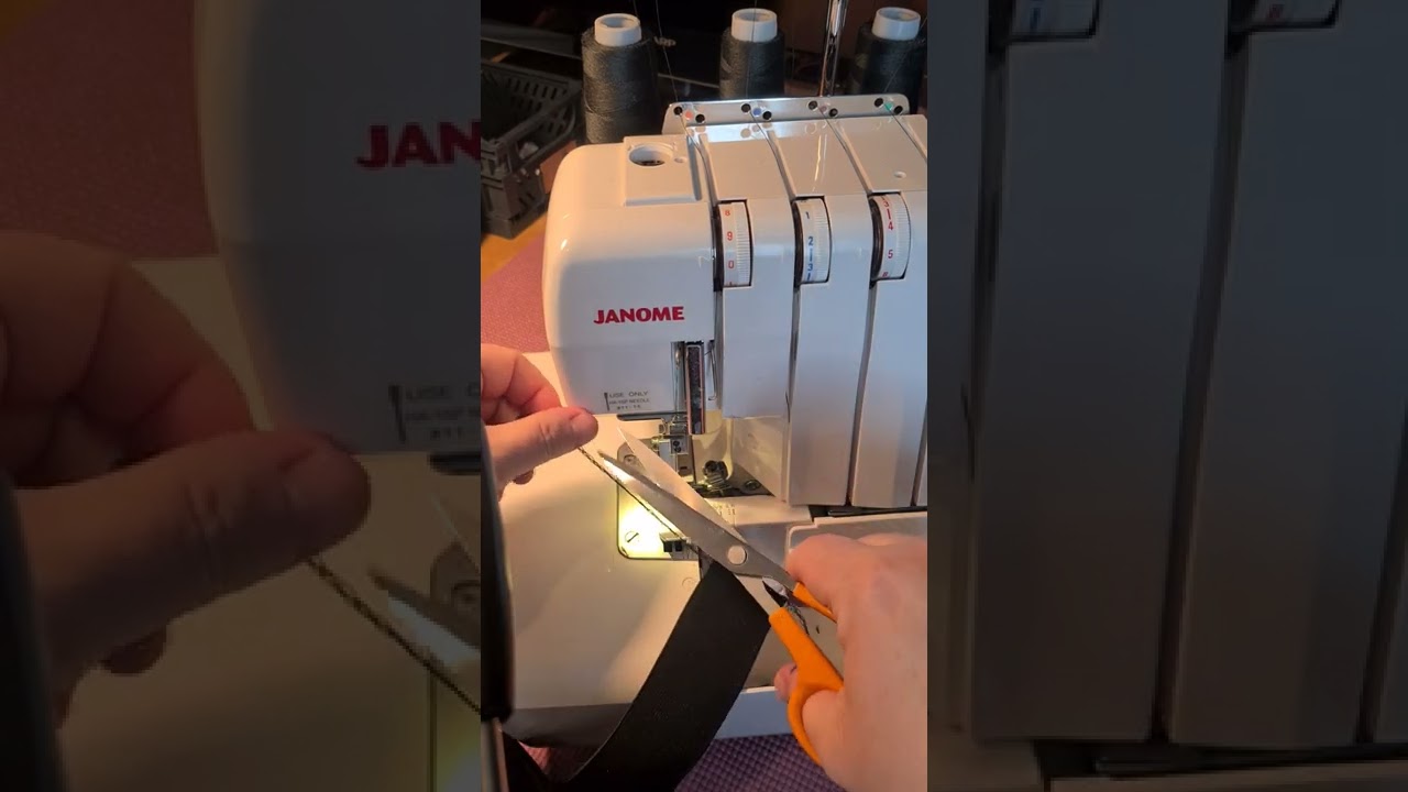 Janome mylock flatlock søm og sy sammen en boxser strikk