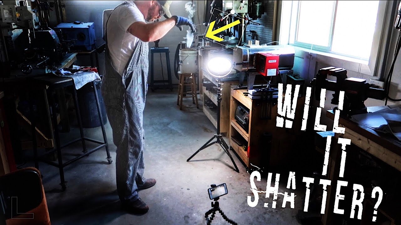 Dropping a knife right out of liquid nitrogen. What will happen?