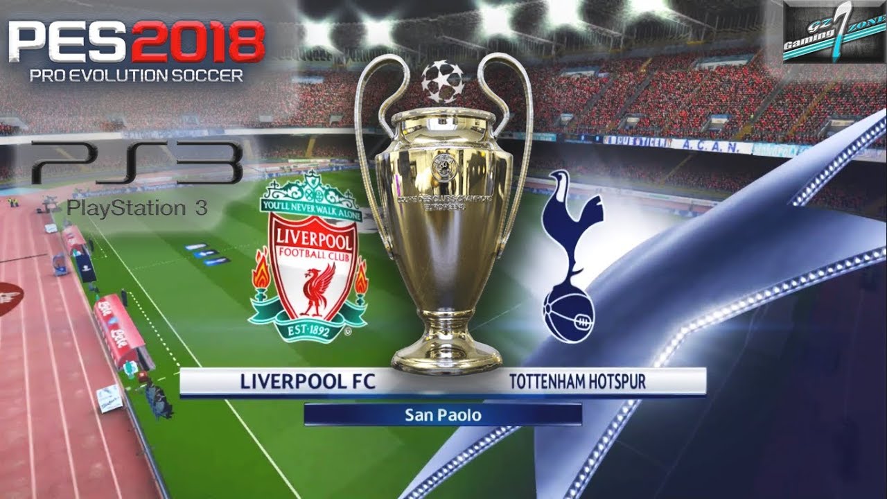 Liverpool Vs Tottenham Hotspur UEFA Champions League Finals || PES 2018 PS3 Gameplay Full HD 60FPS