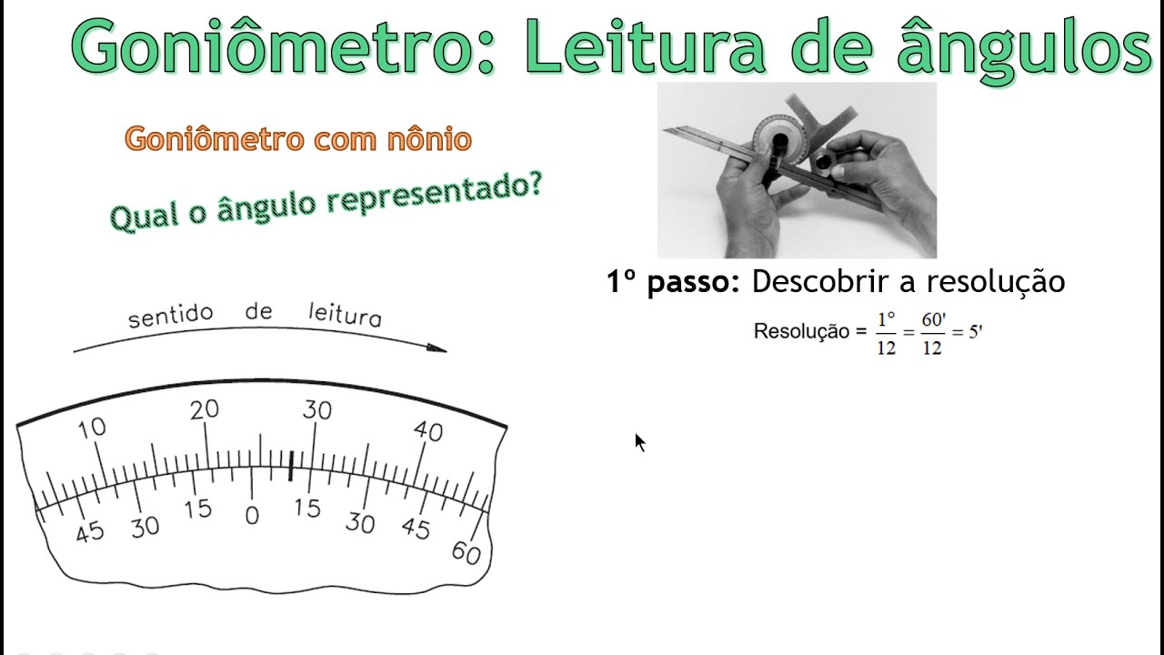 Goniômetro com nônio