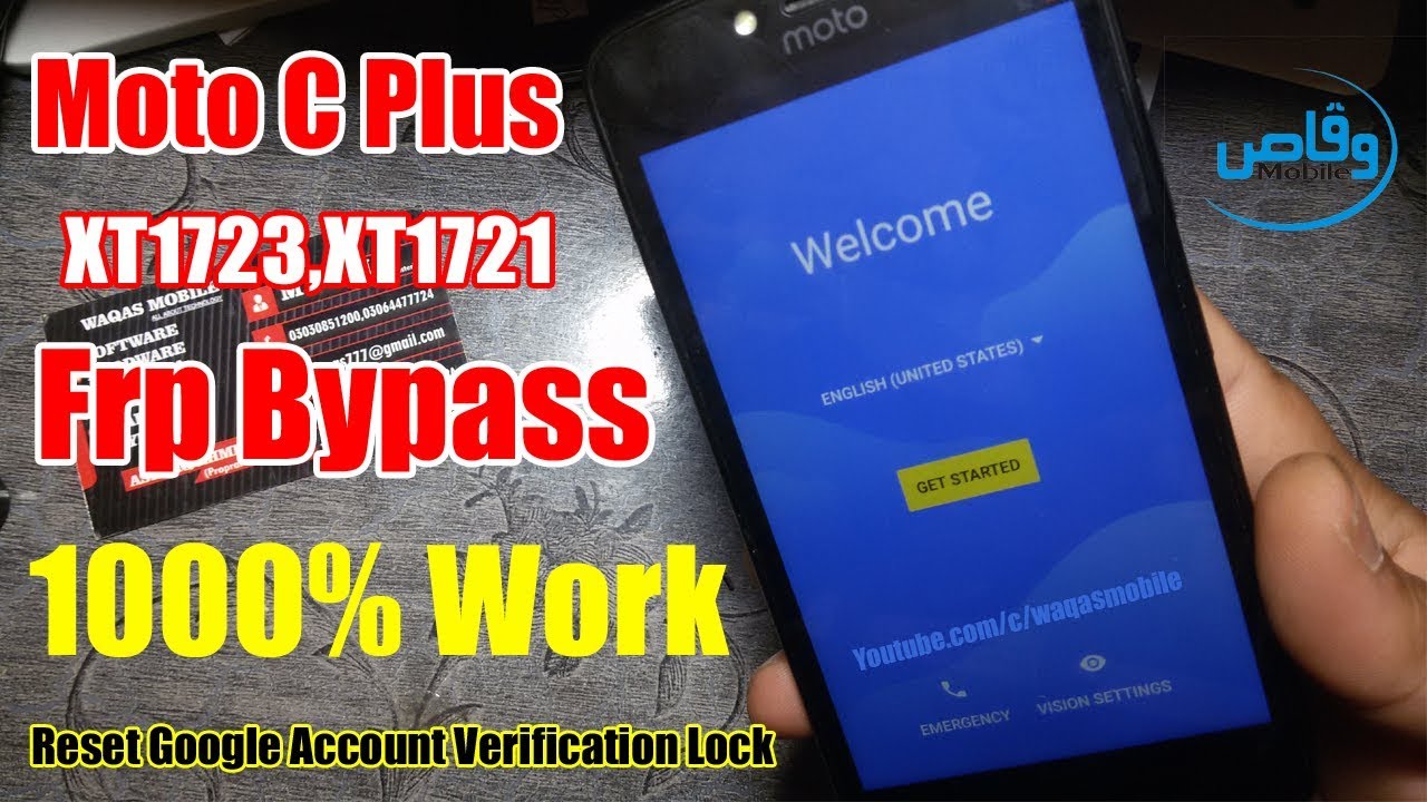 How To Bypass Frp Moto C Plus XT1723, XT1721 Unlock Google Account Verification by waqas mobile