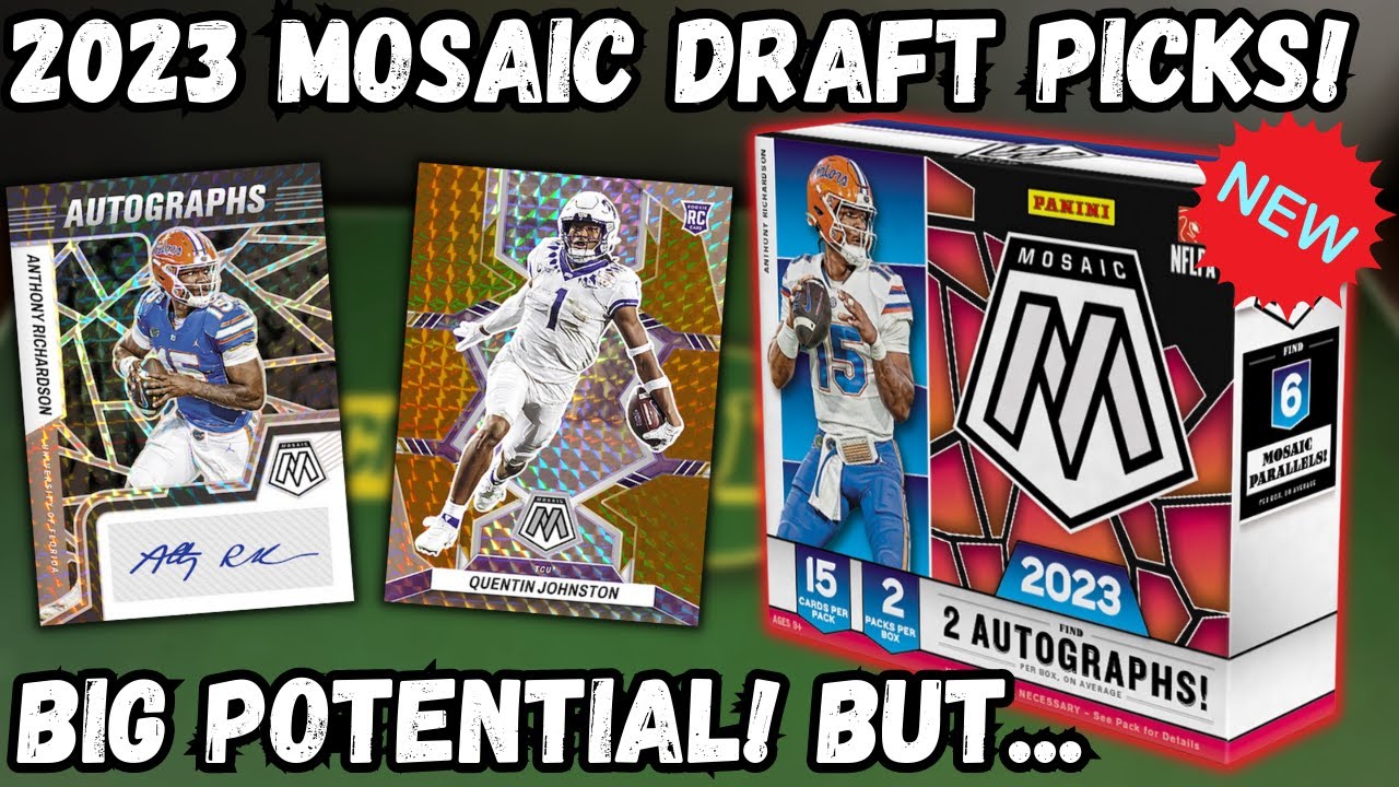 SWEET ROOKIE QB AUTO! 2023 Panini Mosaic Draft Picks Football Hobby