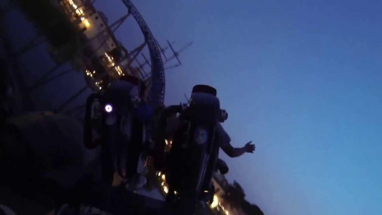 On-ride at night, Furius Baco, PortAventura Park, GoPro Hero3