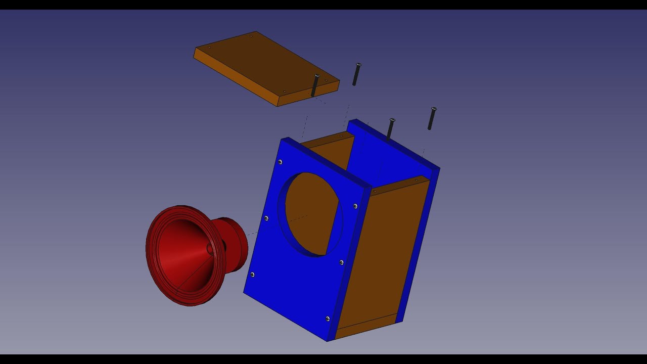 Freecad How to make a speaker box