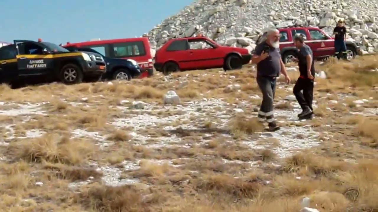 Η μεγάλη φωτιά στο Όρος Παγγαιο περιοχή κεραία