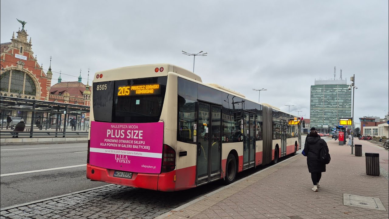 [BP Tour o. Gdańsk] Mercedes-Benz Conecto G #8505 - linia 205, kierunek Dworzec Główny
