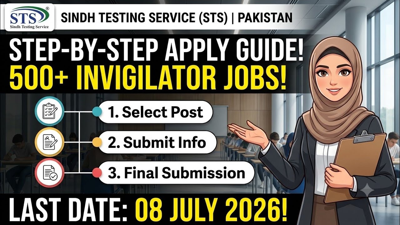 STS Invigilator Jobs 2026 Online Apply Step by Step | How to Apply for STS Sindh Jobs 2026