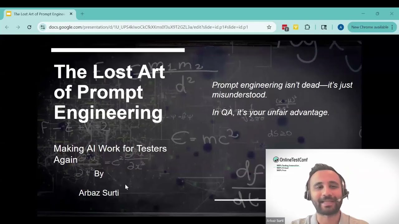 The Lost Art of Prompt Engineering: Making AI Work for Testers Again by Arbaz Surti