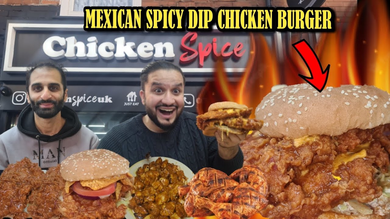 Mexican Spicy Dip Chicken Burger In Birmingham | Spicy Dip Burger | Ladypool Road | DanishVlogsster