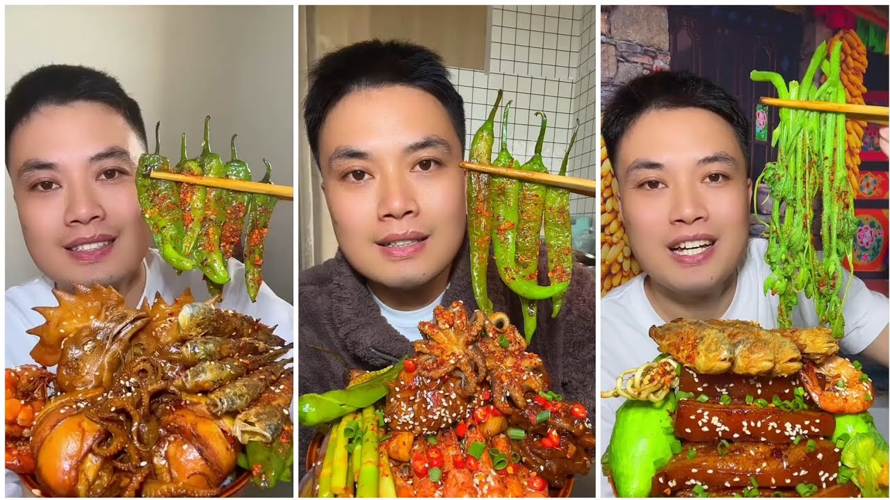 Yummy #232 Eat Meat 😋🔥, chicken 🍗 🍗, Shrimp 🦐🦐.. #mukbang  #eatingshow #yummyfood 