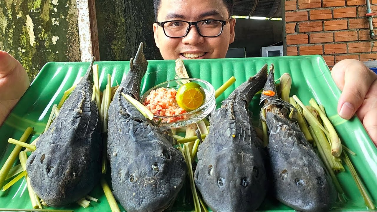 Cá Lau Kiếng Luộc Sả Chấm Muối Ớt