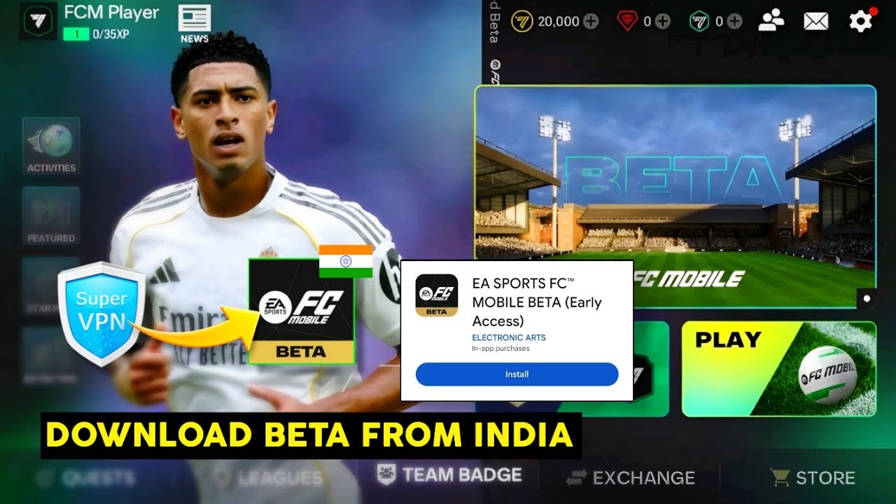 ВЫШЛА НОВАЯ БЕТА-ВЕРСИЯ FC MOBILE 26 🔥👀 КАК СКАЧАТЬ НОВУЮ БЕТА-ВЕРСИЮ FC MOBILE ИЗ ИНДИИ 🇮🇳 НОВЫЙ...