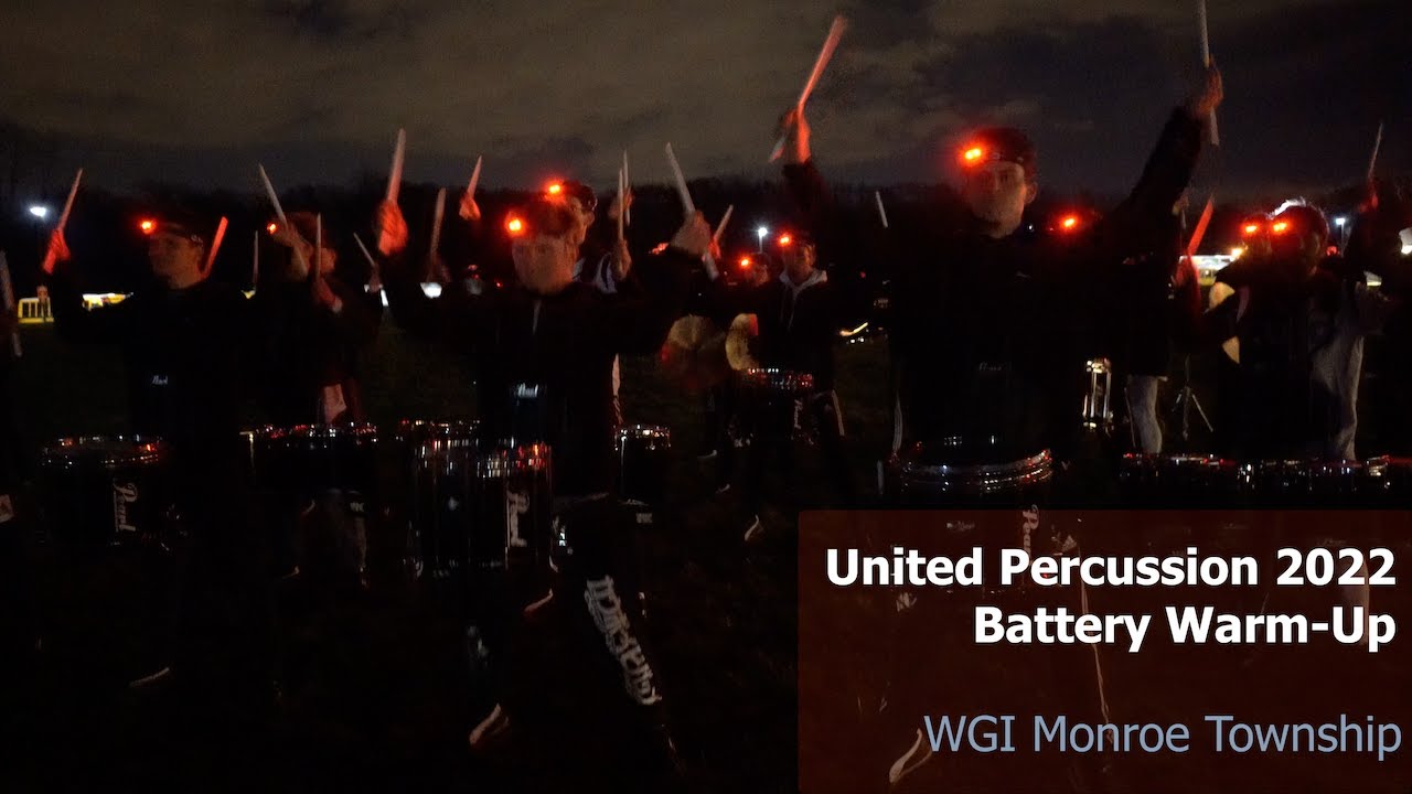 United Percussion 2022 || Battery Warm Up - WGI Monroe Township