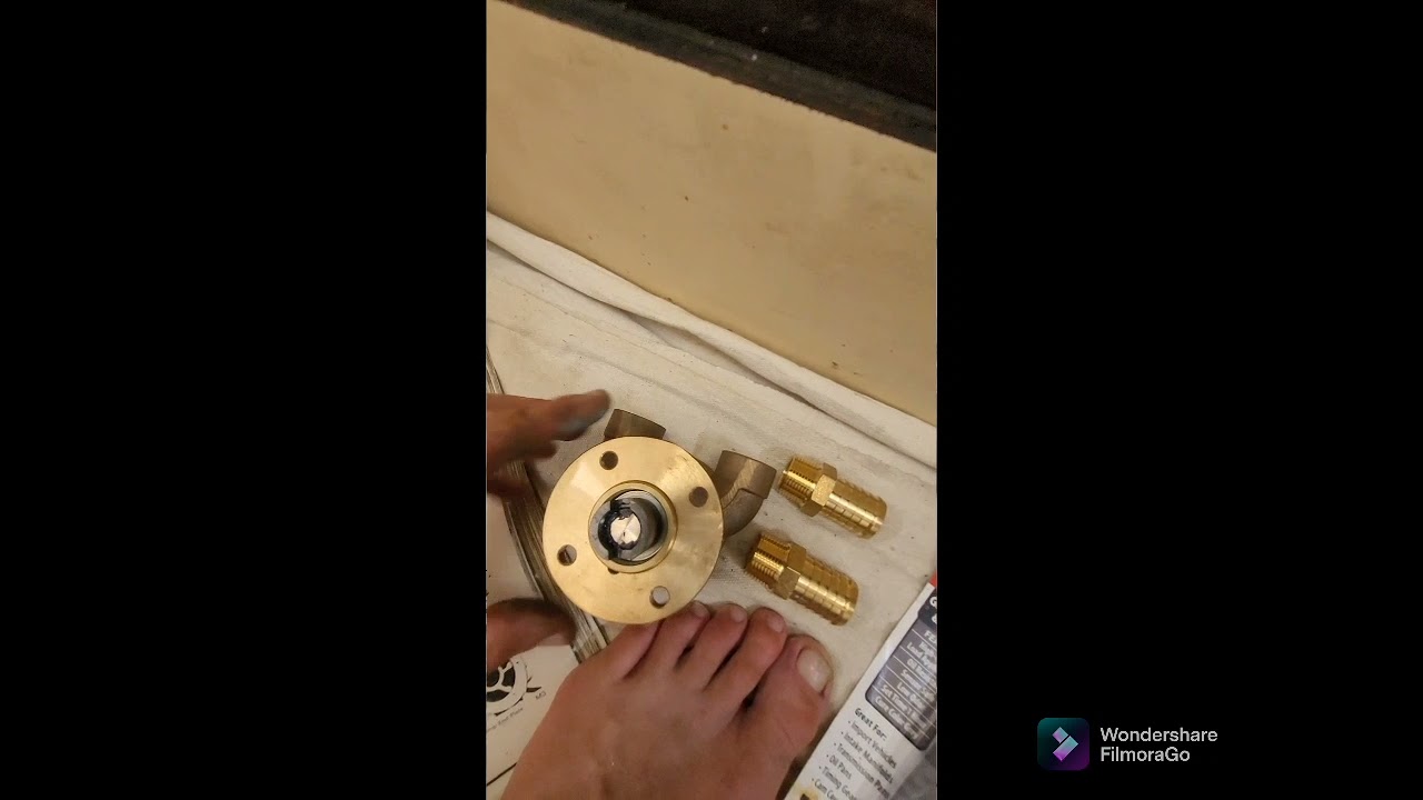 Perkins 4108 raw water pump removal and replacement.