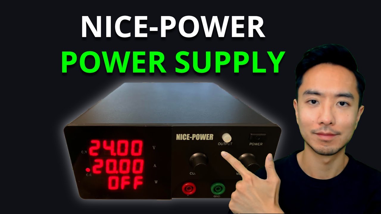 Nice-Power Variable DC Power Supply 30V 20A (Front & Back Connections, Adjusting Voltage & Current)