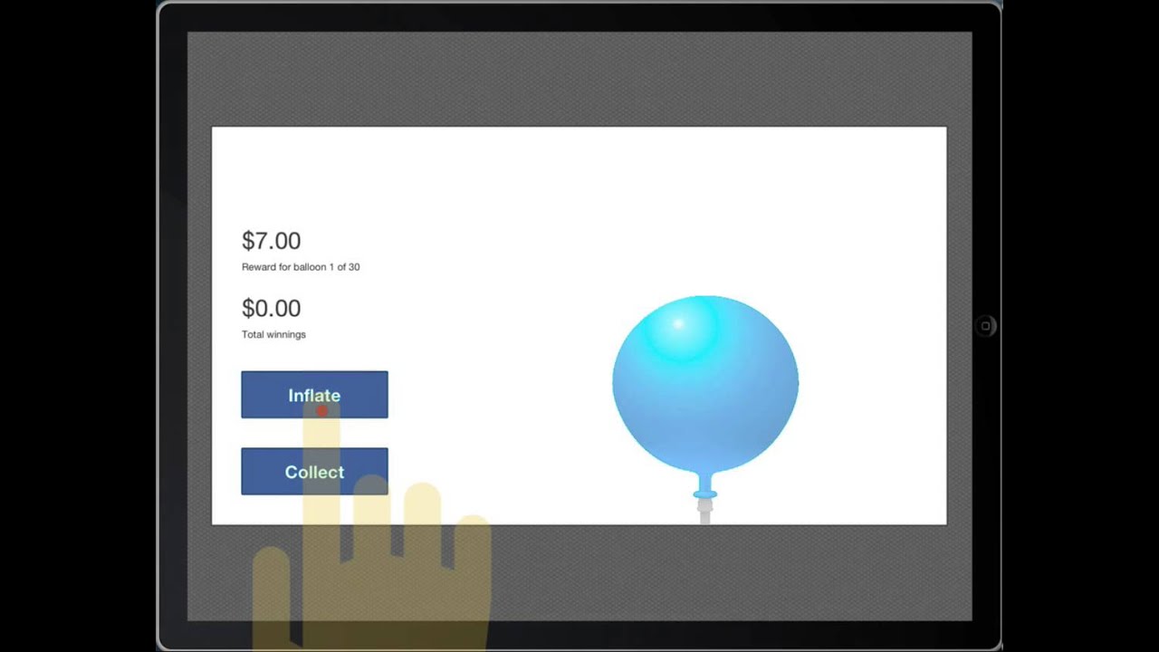 Balloon Analog Risk Task (BART)- Joggle Research for iPad