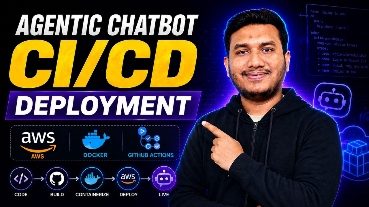 22. Agentic Chatbot CI/CD Deployment on AWS with Docker & GitHub Actions | Part 10 | Agentic AI