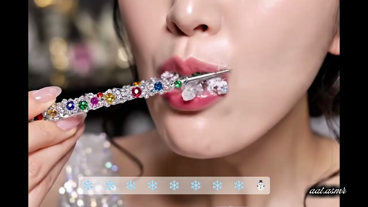 ガラスと宝石の雪の結晶を食べる💎❄️【AI✨ASMR】咀嚼音