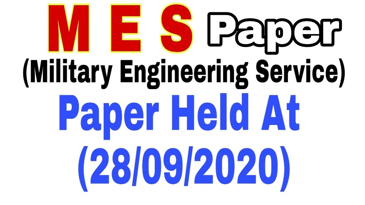 MES Paper 28/09/2020 | MES Fully Solved Paper | MES | Jobz MCQz
