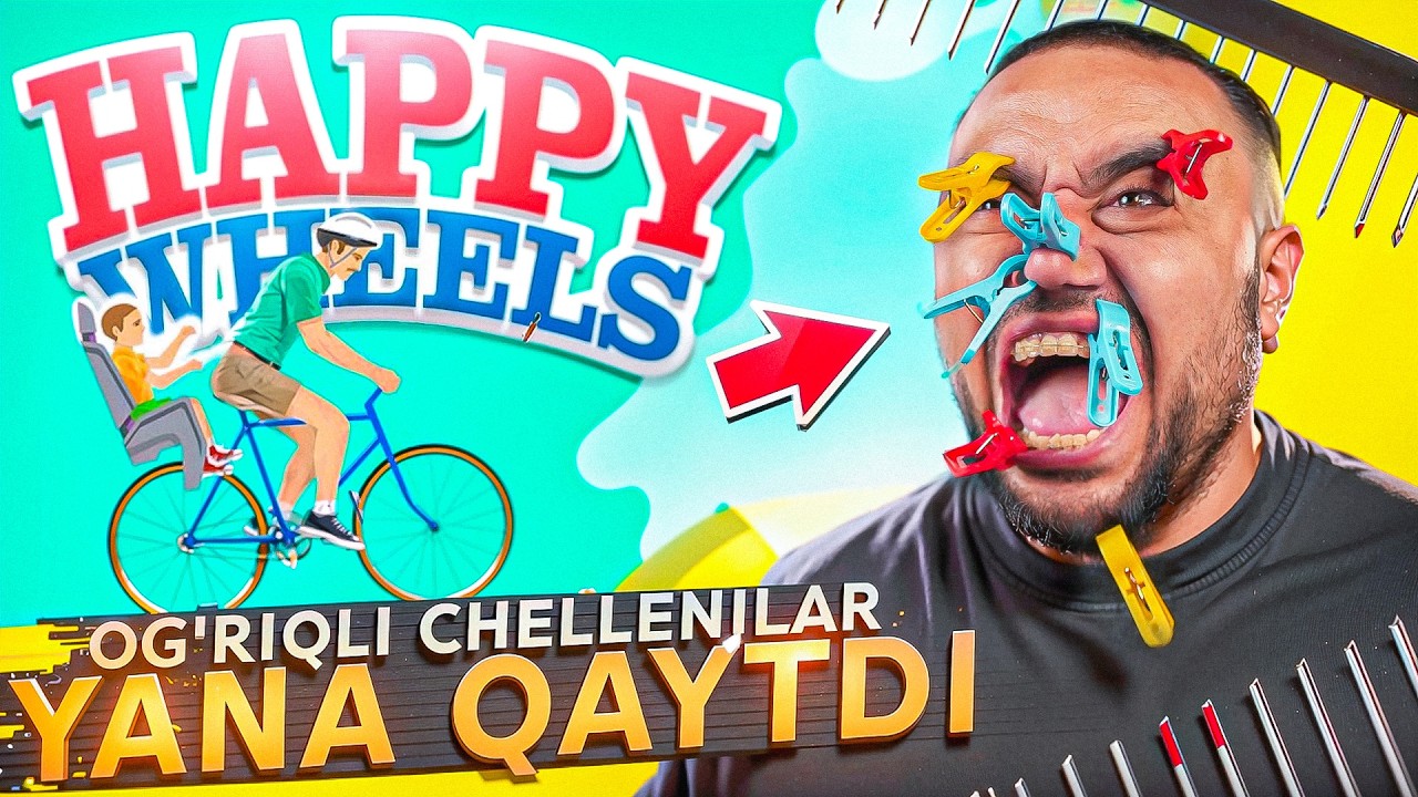 OG'RIQLI CHALLENGELAR YANA QAYTDI❗ (Happy Wheels)