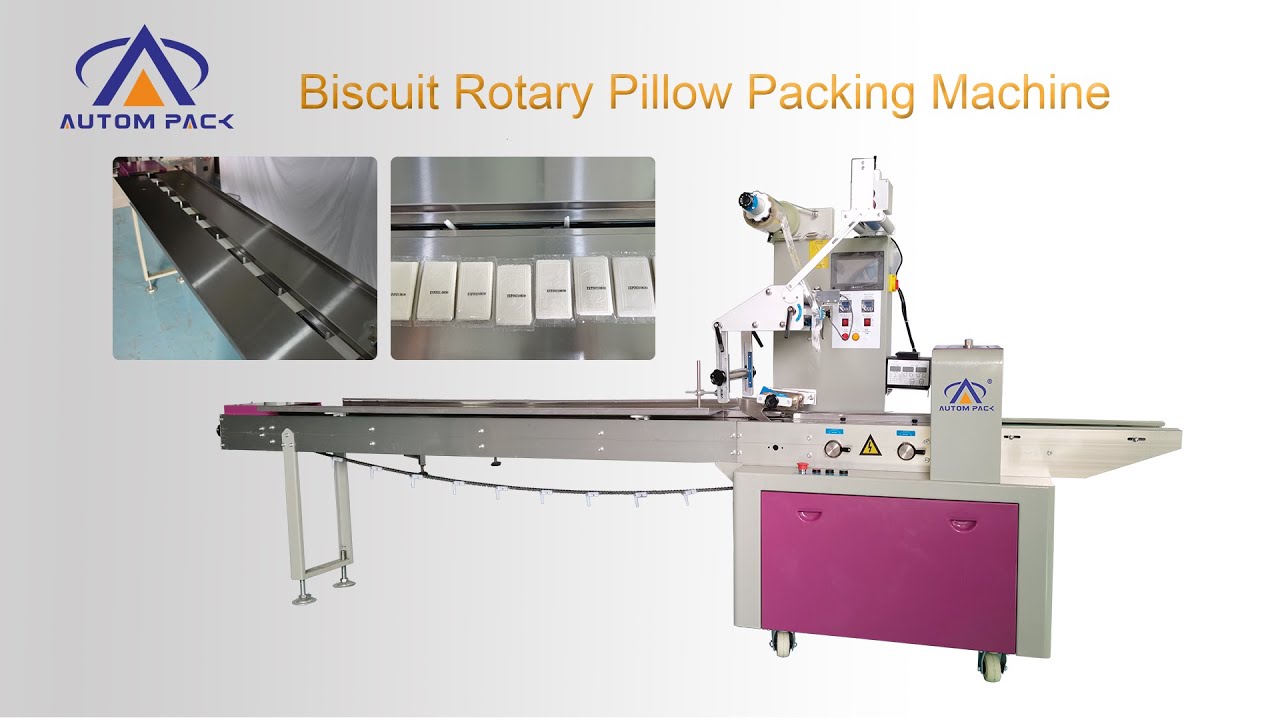 Autompack ATM 250B Automatic Cookie Biscuit Snacks Food Nitrogen Flushing Packaging Machine Price