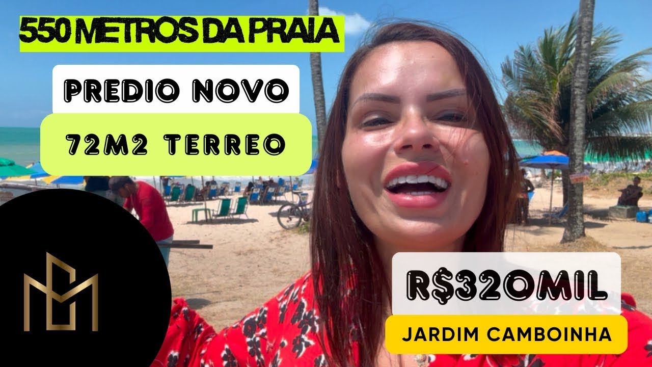 R$320mil 🏖️ Apartamento 72M2 3qts à venda em Jardim Camboinha a 550m da praia em Cabedelo/PB