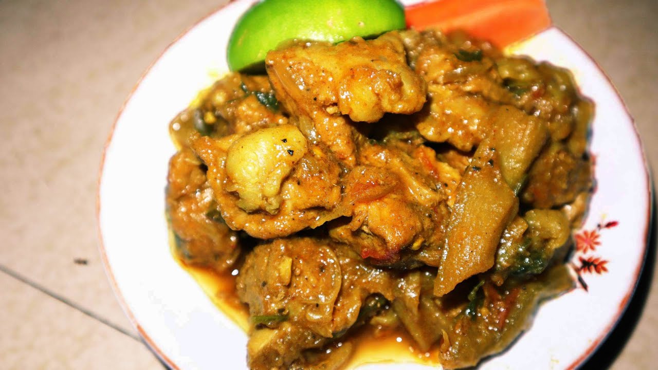 How to make oil free Pork Curry । Naga Style pork curry with Taro Stems.