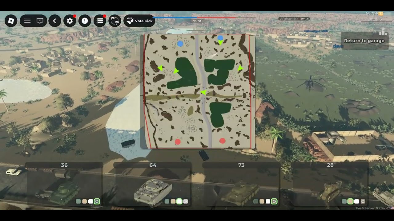 getting demolished in a French tank