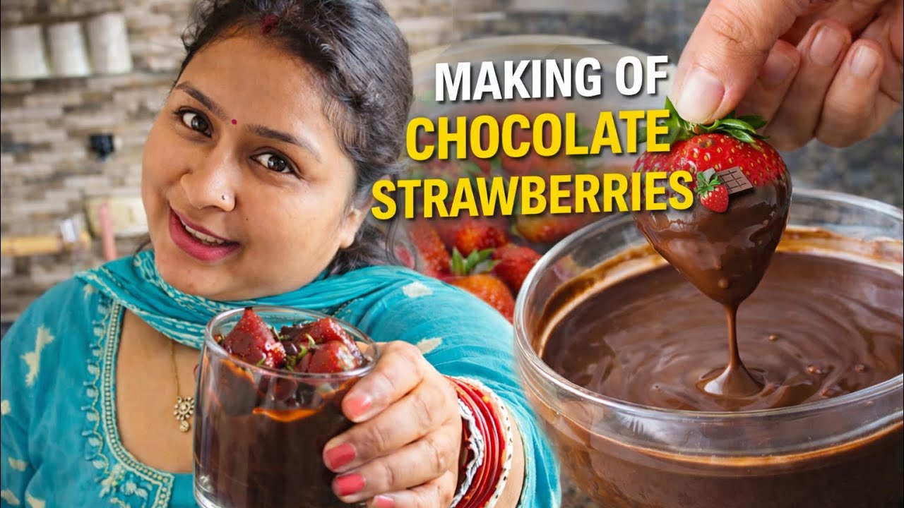 Making Chocolate Strawberries at Home 🍓🍫 | Easy 5 Minute Dessert | Daily Vlog | Vlogs with Maan