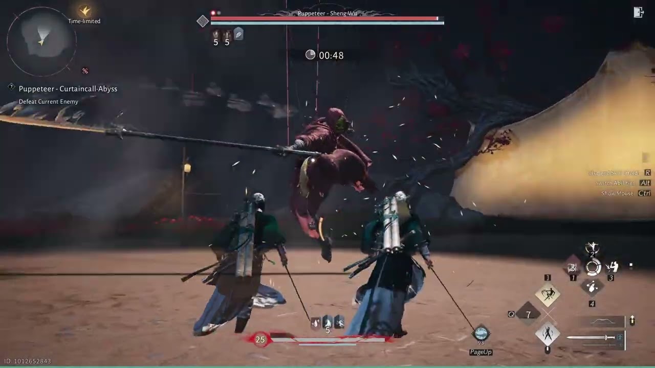 [Where Winds Meet] Puppet Curtaincall Hitless | abyss trial | Nameless/Strategic Sword