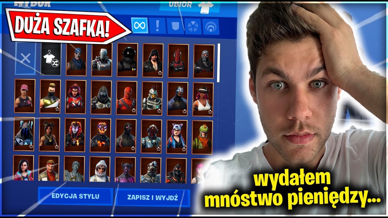 KILKA TYSIĘCY WYDANE NA TĄ GRE... Moja szafka w Fortnite!