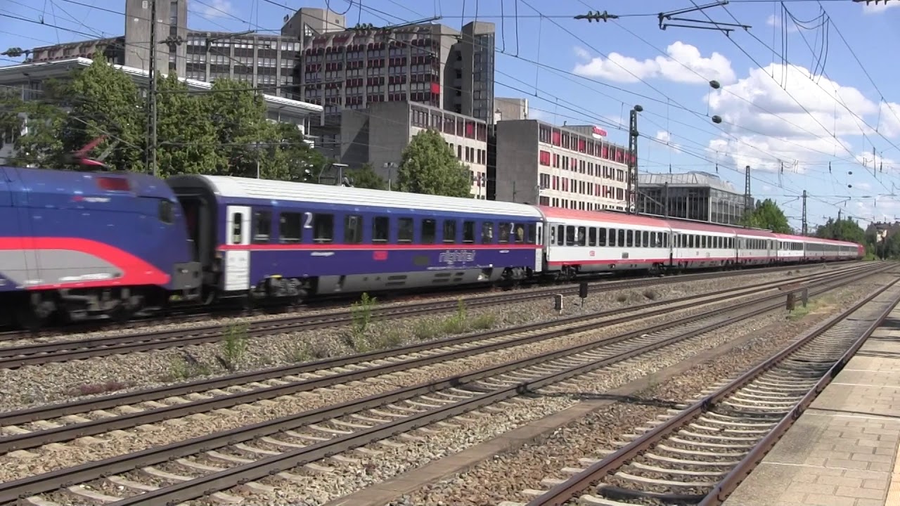München-Heimeranplatz mit Integral, Siemens Vectron, ÖBB-Nightjet-Lok und -Waggon uvm. 12.07.2020