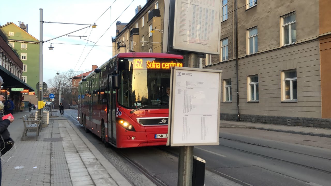 Resa med buss 152 från Gröndal till Tomteboda postterminal
